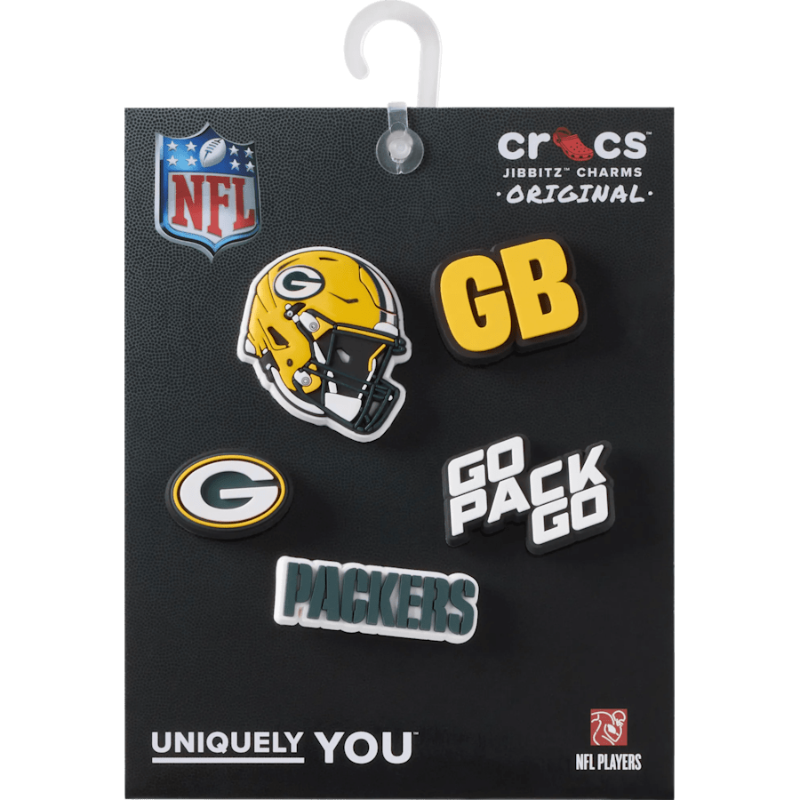 Women|Men|Jibbitz™ Charms NFL Green Bay Packers 5 Pack Jibbitz Shoe Charm | Crocs For sale