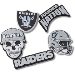 Women|Men|Jibbitz™ Charms NFL Las Vegas Raiders 5 Pack Jibbitz Shoe Charm | Crocs For sale