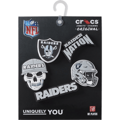 Women|Men|Jibbitz™ Charms NFL Las Vegas Raiders 5 Pack Jibbitz Shoe Charm | Crocs For sale