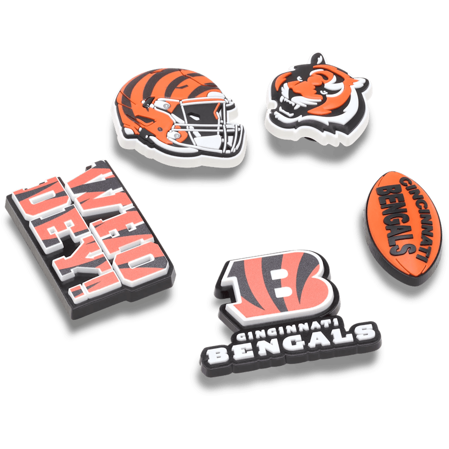 Women|Men|Jibbitz™ Charms NFL Cincinnati Bengals 5 Pack Jibbitz Shoe Charm | Crocs Online
