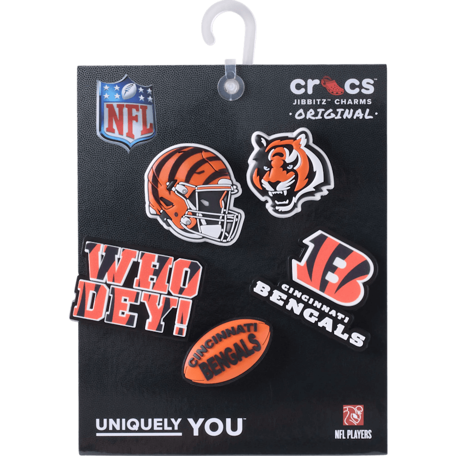 Women|Men|Jibbitz™ Charms NFL Cincinnati Bengals 5 Pack Jibbitz Shoe Charm | Crocs Online