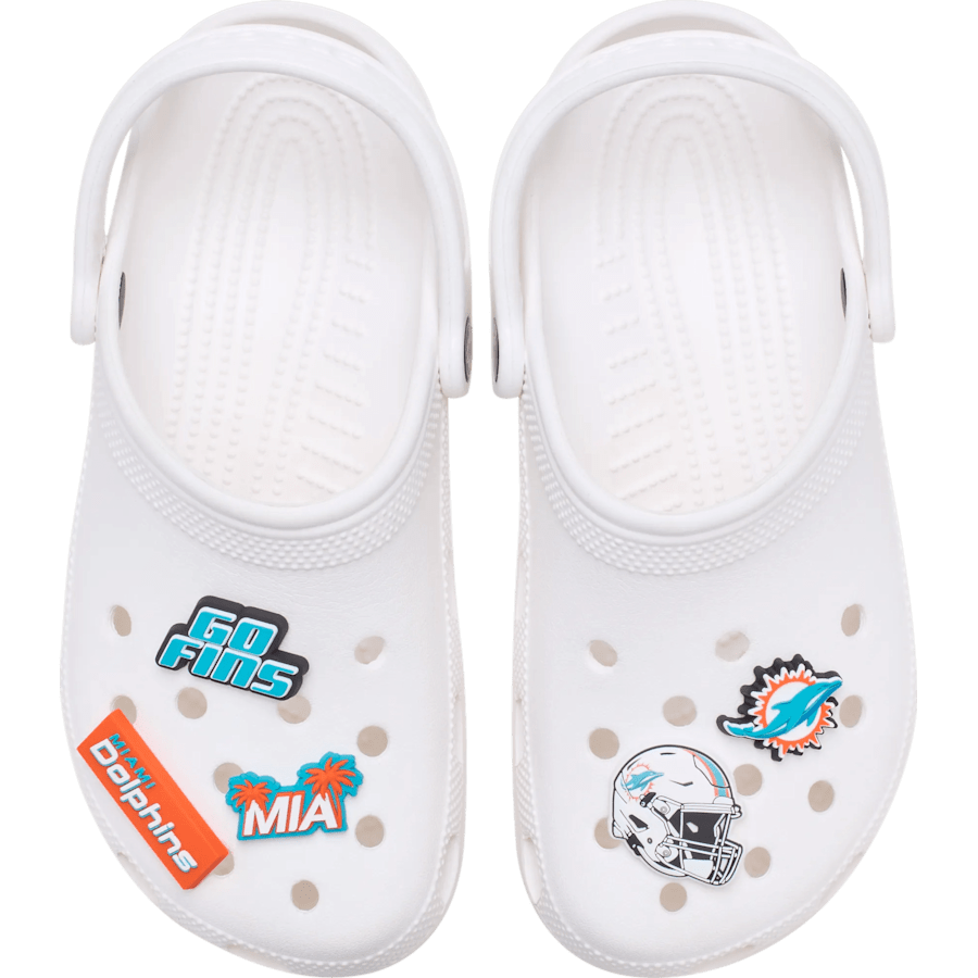 Women|Men|Jibbitz™ Charms NFL Miami Dolphins 5 Pack Jibbitz Shoe Charm | Crocs Online