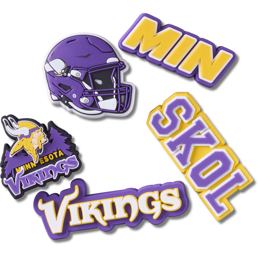 Women|Men|Jibbitz™ Charms NFL Minnesota Vikings 5 Pack Jibbitz Shoe Charm | Crocs Discount
