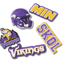 Women|Men|Jibbitz™ Charms NFL Minnesota Vikings 5 Pack Jibbitz Shoe Charm | Crocs Discount