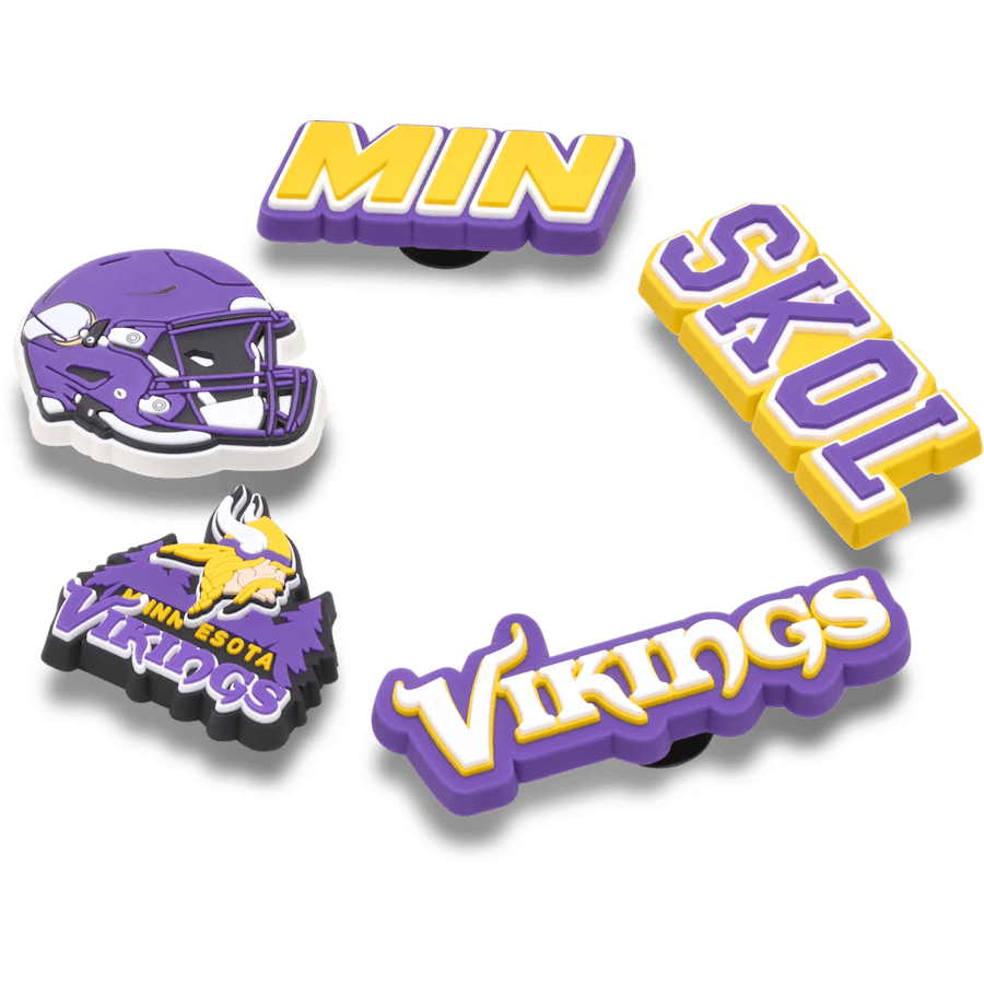 Women|Men|Jibbitz™ Charms NFL Minnesota Vikings 5 Pack Jibbitz Shoe Charm | Crocs Discount