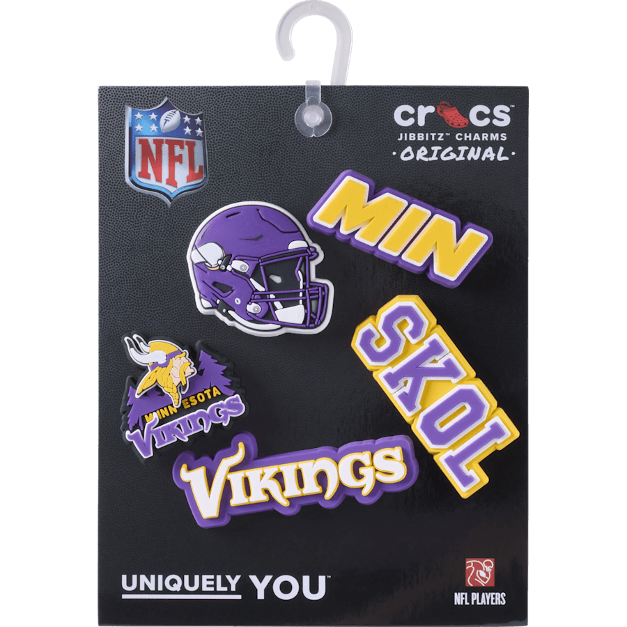 Women|Men|Jibbitz™ Charms NFL Minnesota Vikings 5 Pack Jibbitz Shoe Charm | Crocs Discount