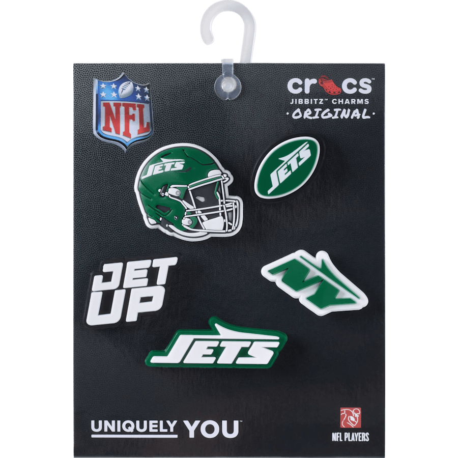 Women|Men|Jibbitz™ Charms NFL New York Jets 5 Pack Jibbitz Shoe Charm | Crocs Near me