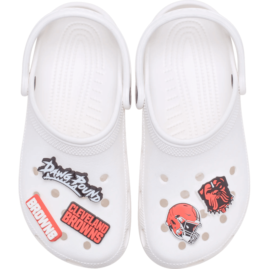 Women|Men|Jibbitz™ Charms NFL Cleveland Browns 5 Pack Jibbitz Shoe Charm | Crocs Discount