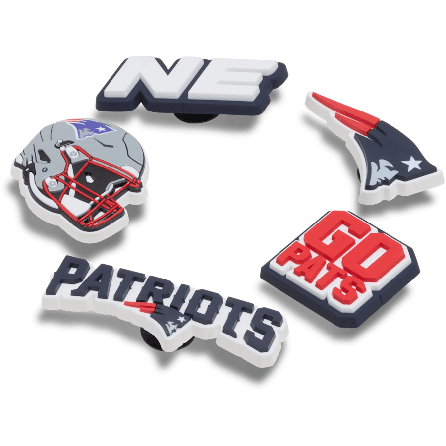 Women|Men|Jibbitz™ Charms NFL New England Patriots 5 Pack Jibbitz Shoe Charm | Crocs