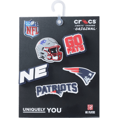 Women|Men|Jibbitz™ Charms NFL New England Patriots 5 Pack Jibbitz Shoe Charm | Crocs