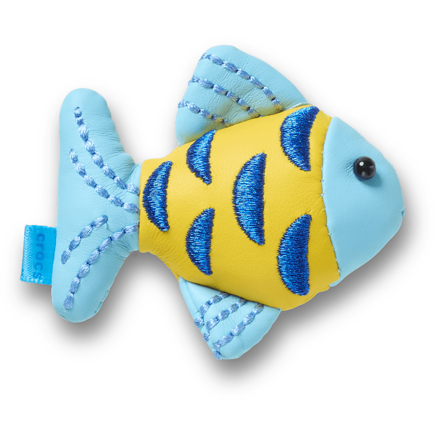 Women|Men Blue and Gold Sparkle Fish Jibbitz™ charms | Crocs Online