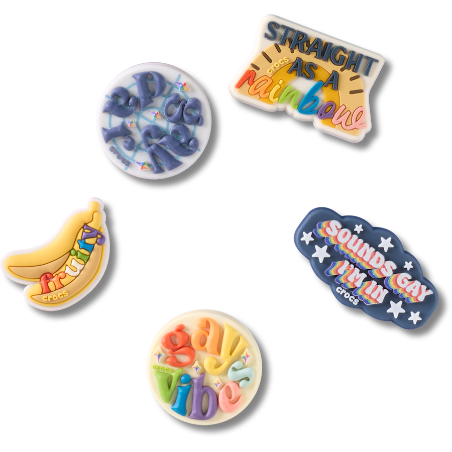 Women|Men|Jibbitz™ Charms Irreverent Pride 5 Pack Jibbitz™ charms | Crocs Outlet