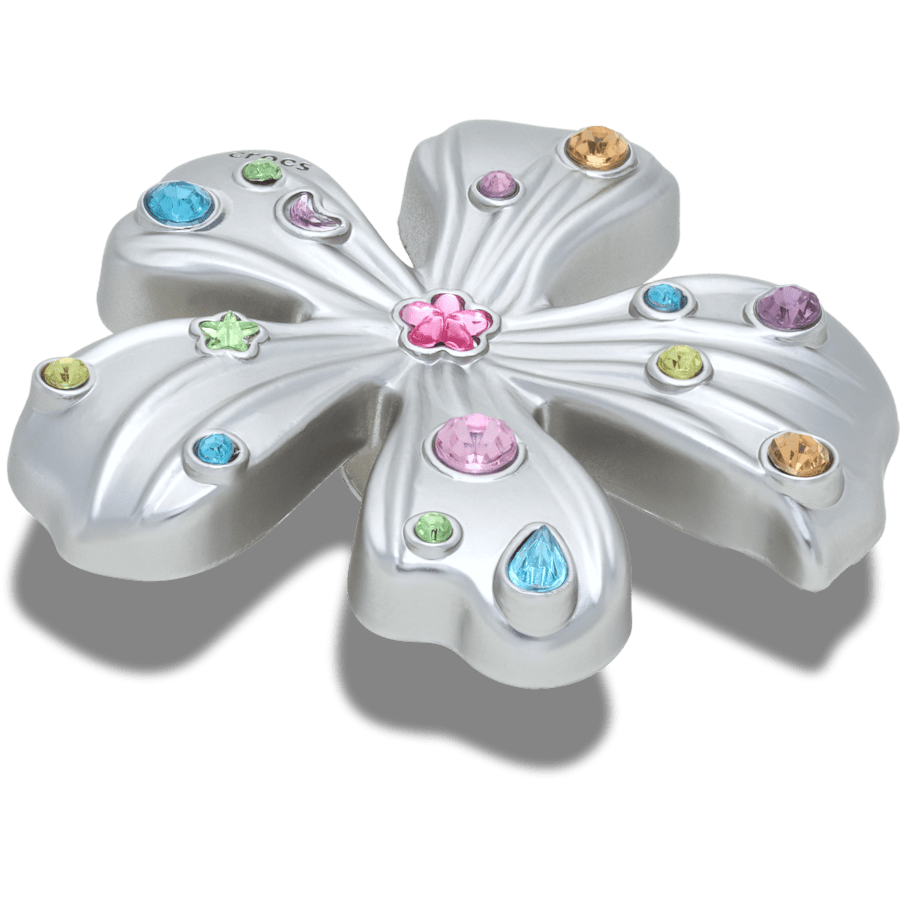 Women|Men Silver Meta Gem Flower Jibbitz™ charms | Crocs us