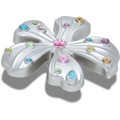 Women|Men Silver Meta Gem Flower Jibbitz™ charms | Crocs us