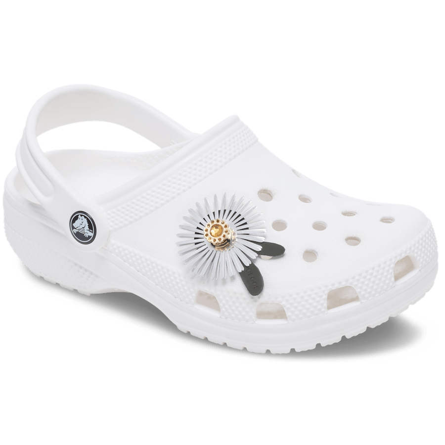 Women|Men Silver Sequin Flower Jibbitz™ charms | Crocs On sale