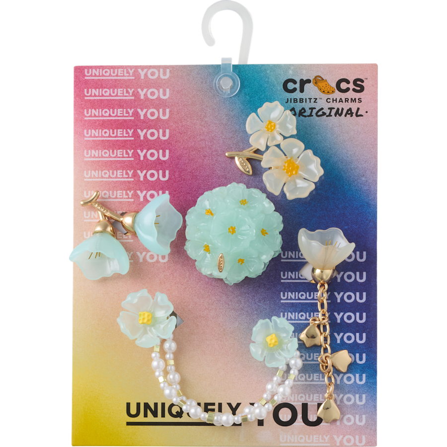 Women|Men|Jibbitz™ Charms Blue Dainty Floral 5 Pack Jibbitz™ charms | Crocs Near me