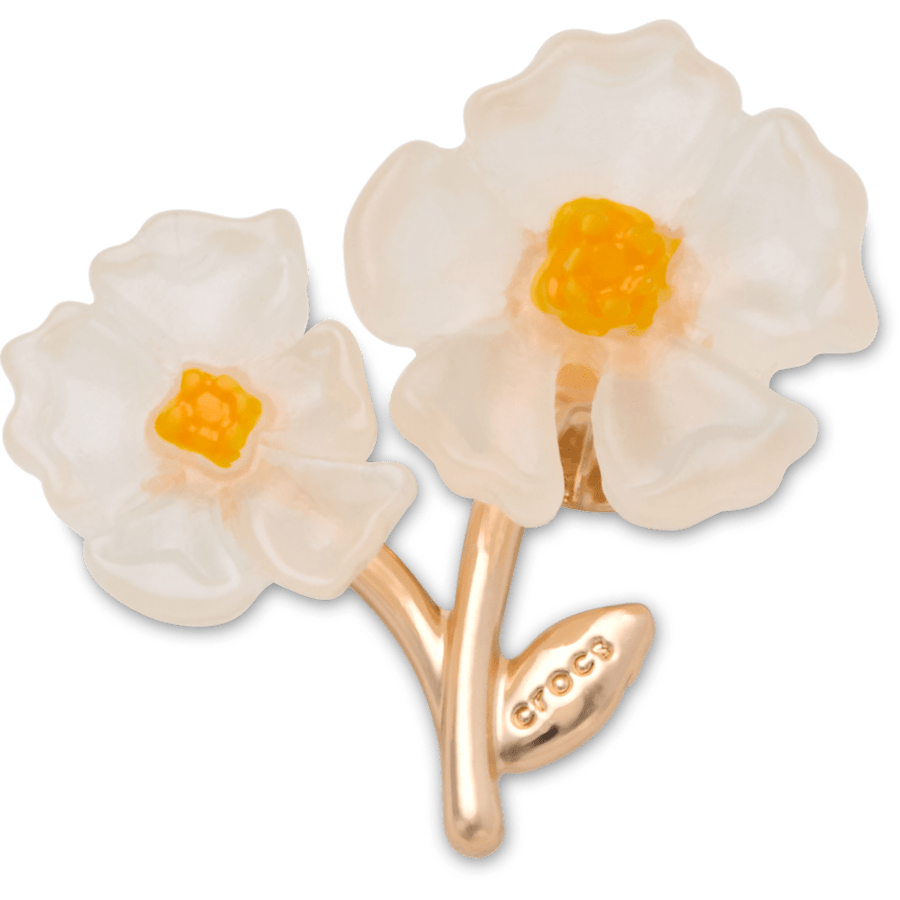 Women|Men White Floral Blossom Jibbitz™ charms | Crocs Discount