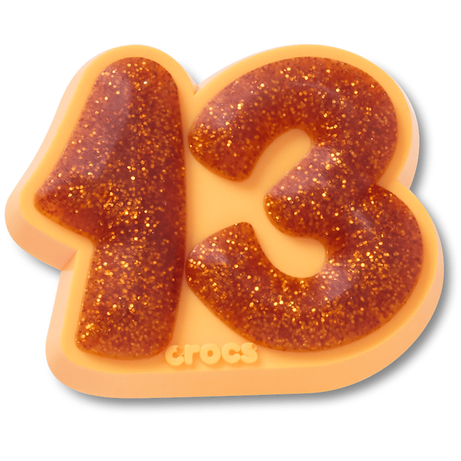 Women|Men|Jibbitz™ Charms Orange Sparkly Number 13 Jibbitz™ charms | Crocs Near me