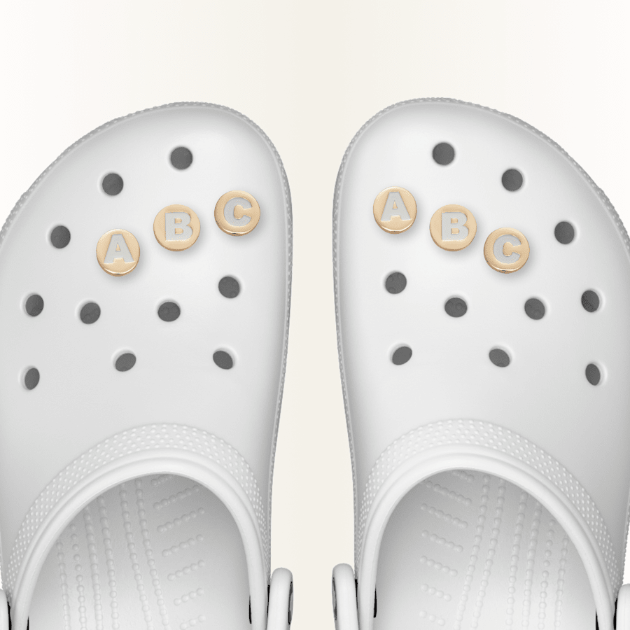 Women|Men|Jibbitz™ Charms Gold Letter A-Z Jibbitz Shoe Charm | Crocs Online