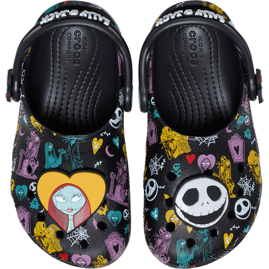 Kids Toddlers’ Disney Tim Burton's The Nightmare Before Christmas Jack and Sally Classic Clog | Crocs Discount