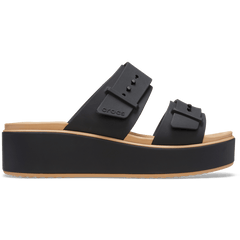 Women Brooklyn Buckle Matte Wrap Low Wedge | Crocs For sale