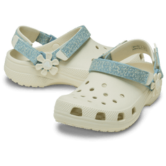 Kids Kids’ Classic Denim Flower Adjustable Backstrap Clog | Crocs Discount