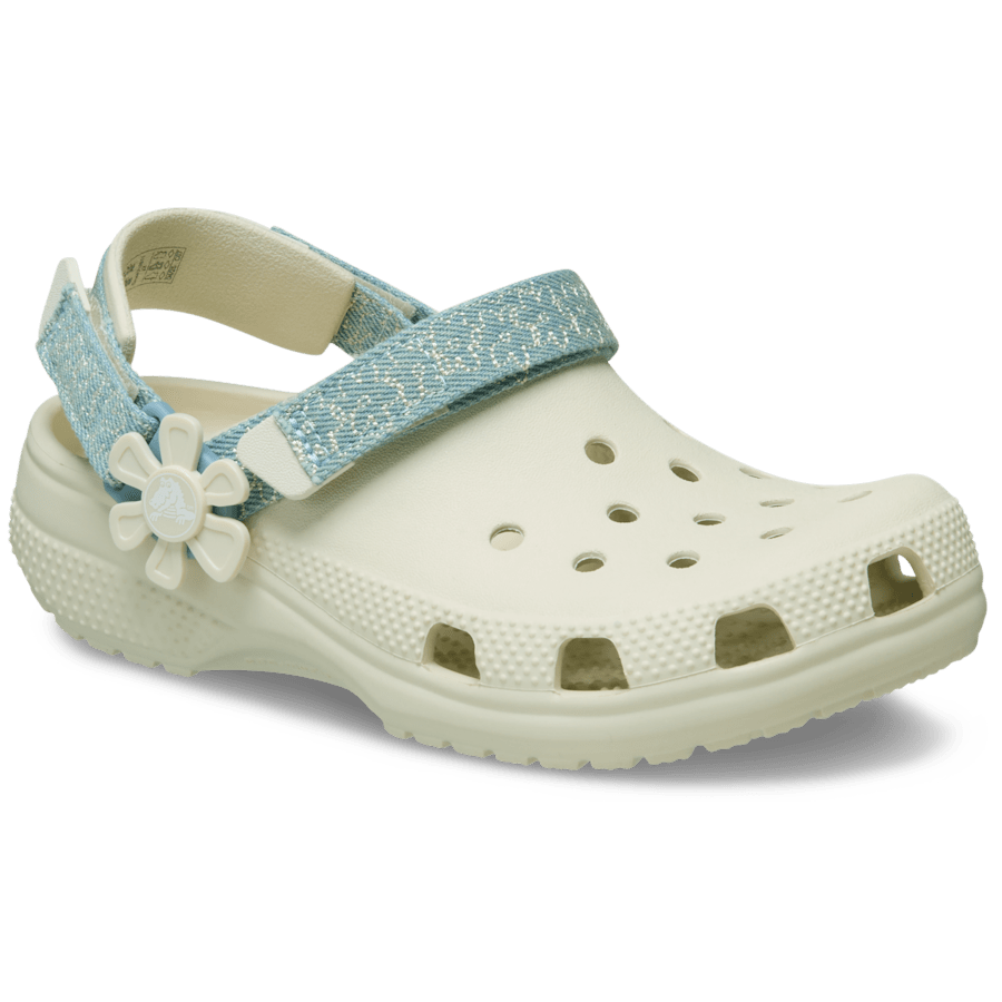 Kids Kids’ Classic Denim Flower Adjustable Backstrap Clog | Crocs Discount