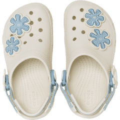 Kids Toddler Classic Denim Flower Adjustable Backstrap Clog | Crocs Online