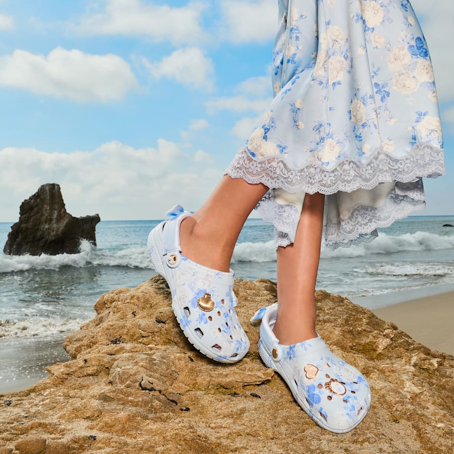 Women LoveShackFancy Blue Classic Clog | Crocs Online