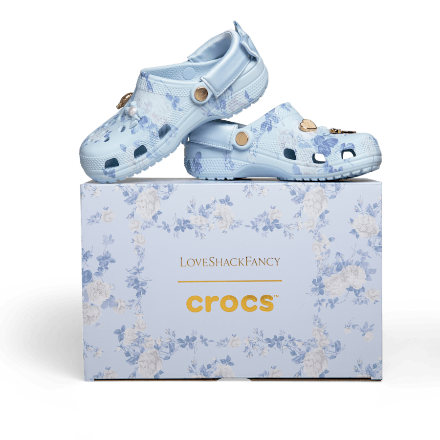 Women LoveShackFancy Blue Classic Clog | Crocs Online