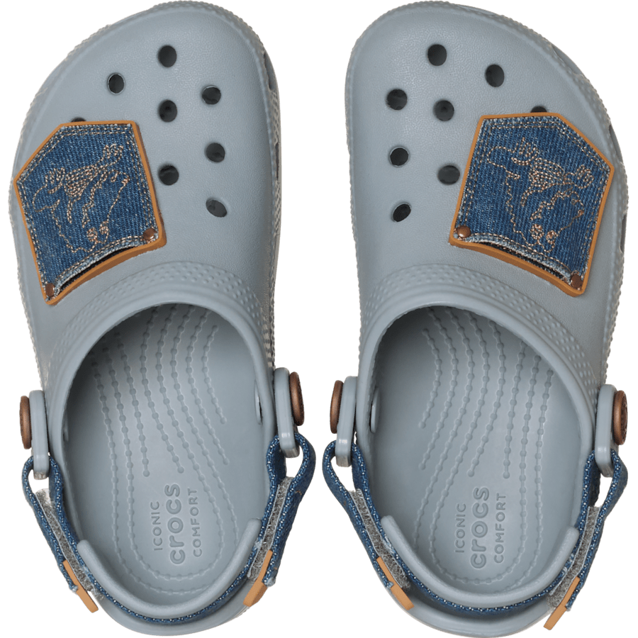 Kids Toddler Classic Denim Adjustable Backstrap Clog | Crocs