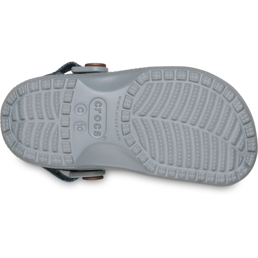 Kids Toddler Classic Denim Adjustable Backstrap Clog | Crocs