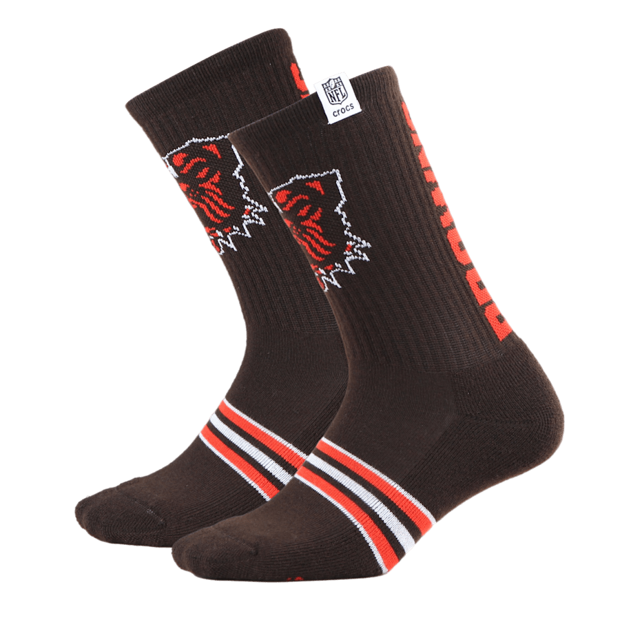 Men NFL Cleveland Browns Crocs Socks | Crocs