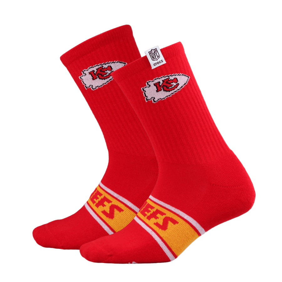 Men NFL Kansas City Chiefs Crocs Socks | Crocs Discount
