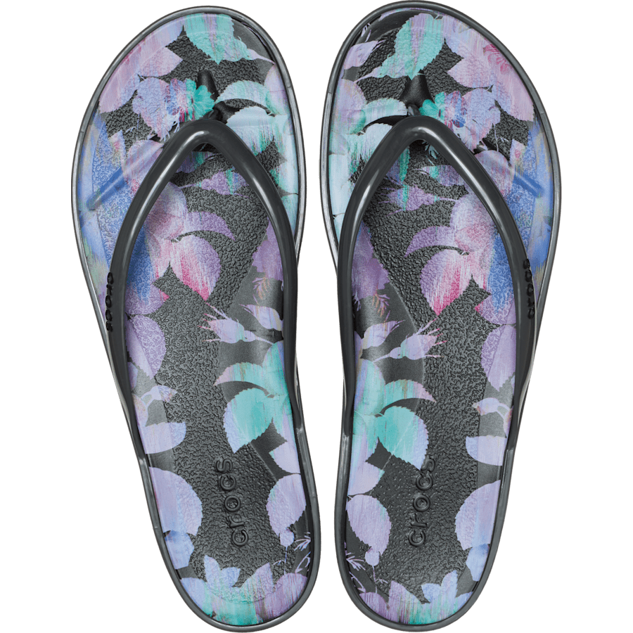 Women Miami Round Toe Dark Floral Flip | Crocs Online