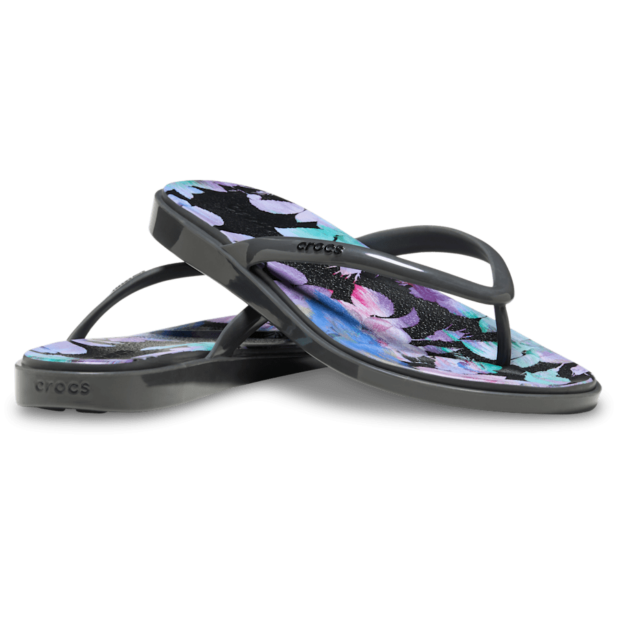 Women Miami Round Toe Dark Floral Flip | Crocs Online