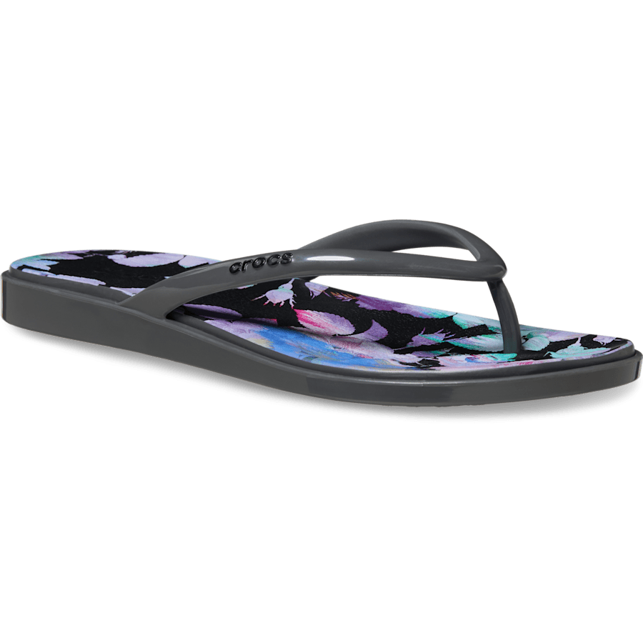 Women Miami Round Toe Dark Floral Flip | Crocs Online